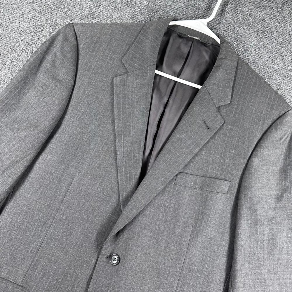 Jos. A. Bank Blazer Mens 43R 43 Regular Grey Pinstripe Wool Signature Collection